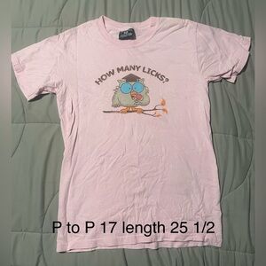 Vintage Y2K Steve & Barry's how many licks Tootsie Pop t-shirt size small.